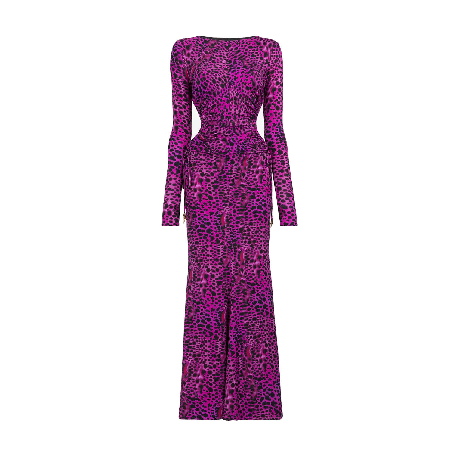 ANIMAL-PRINT OPEN-BACK DRESS
