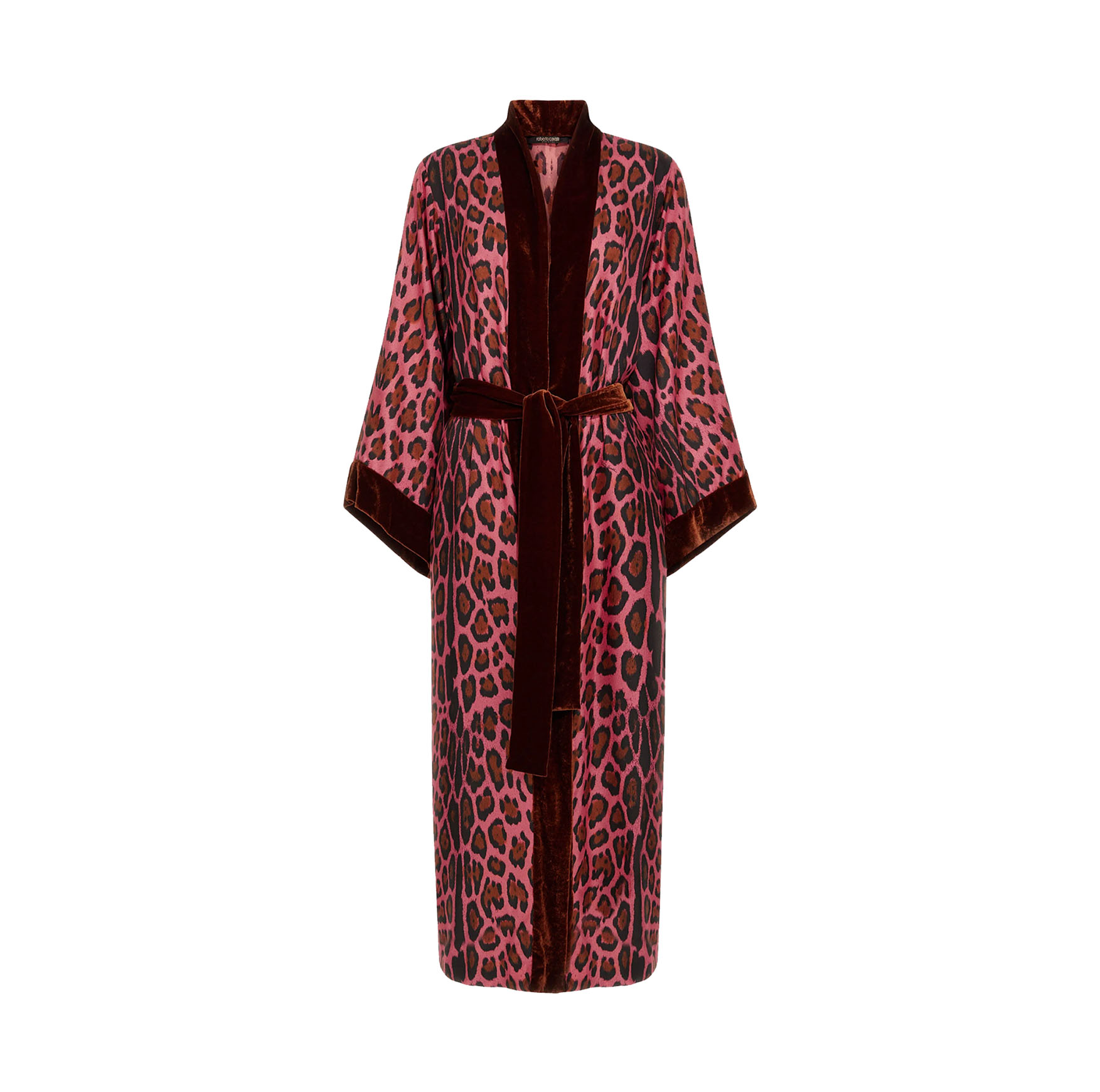 BELTED COAT WITH LEOPARD PRINT