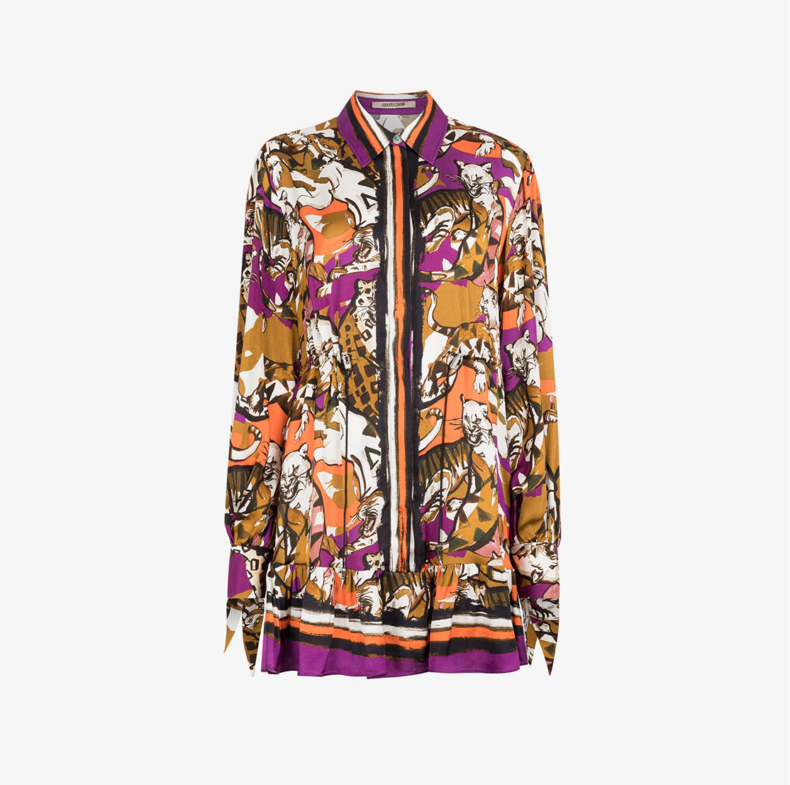 ANIMAL-PRINT SHIRT DRESS