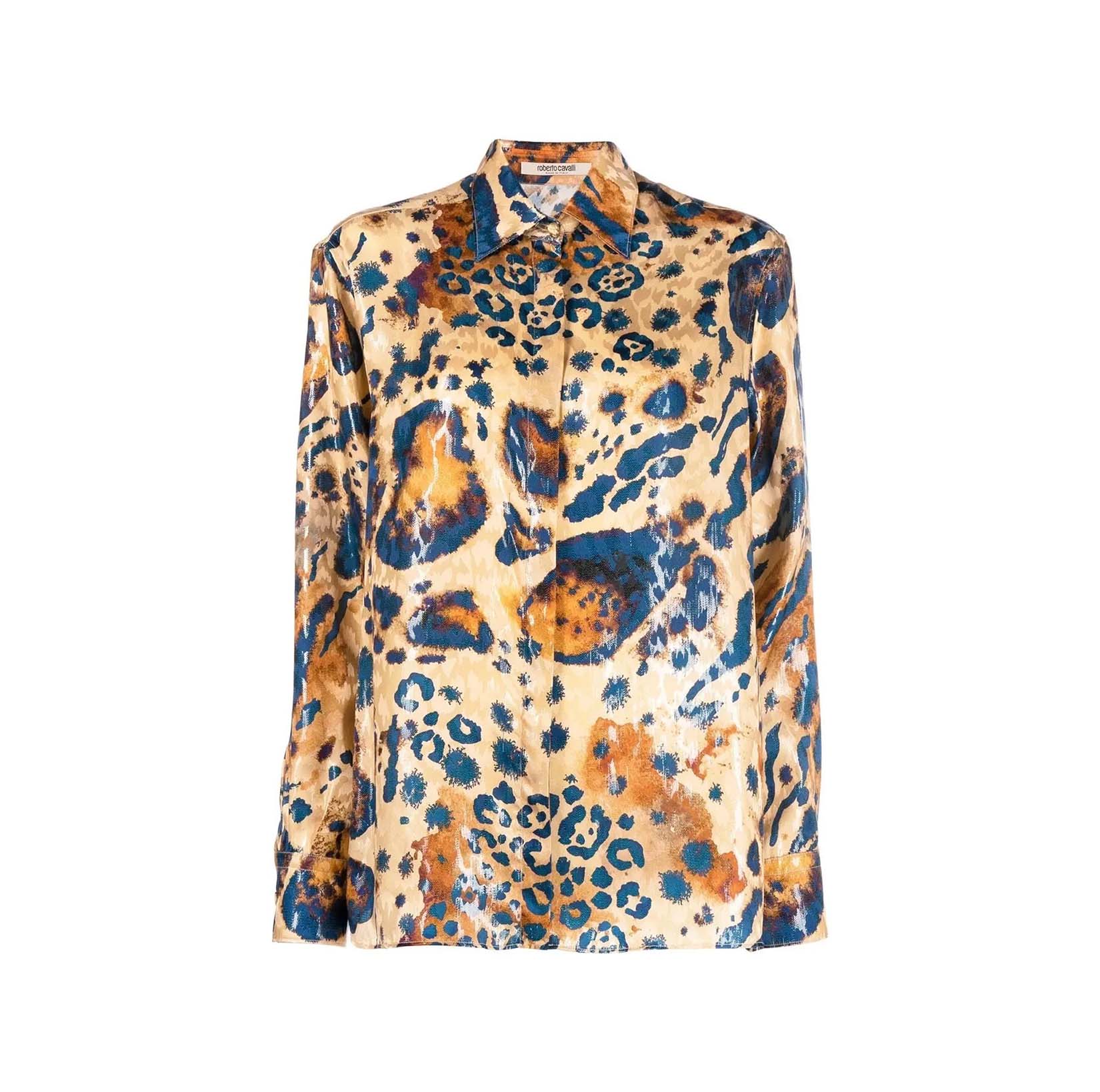 LEOPARD-PRINT CONCEALED SHIRT