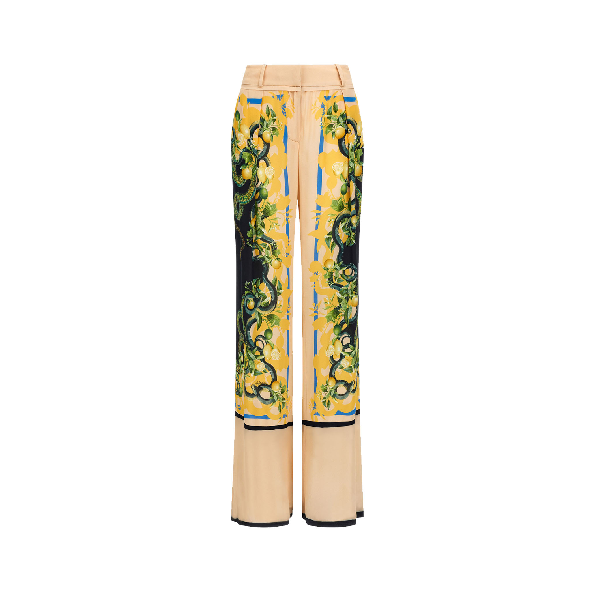LEMON SNAKE PRINT PANTS