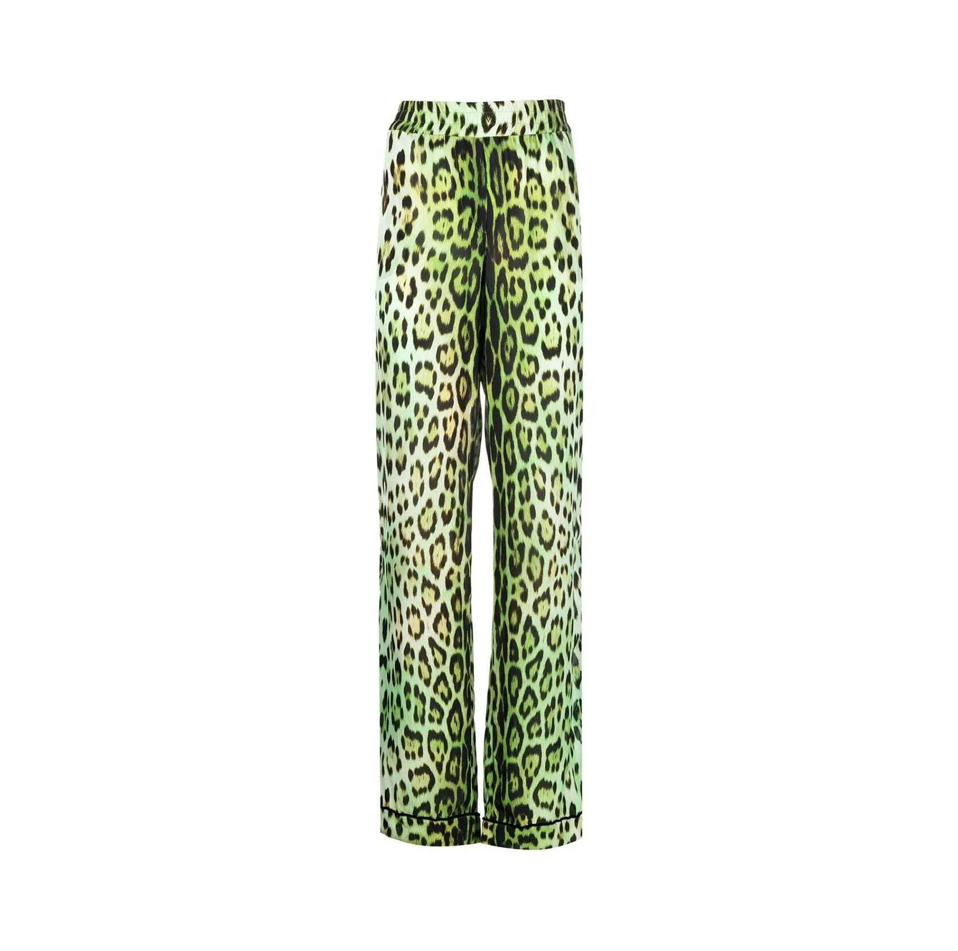 LEOPARD-PRINT STRAIGHT-LEG TROUSERS
