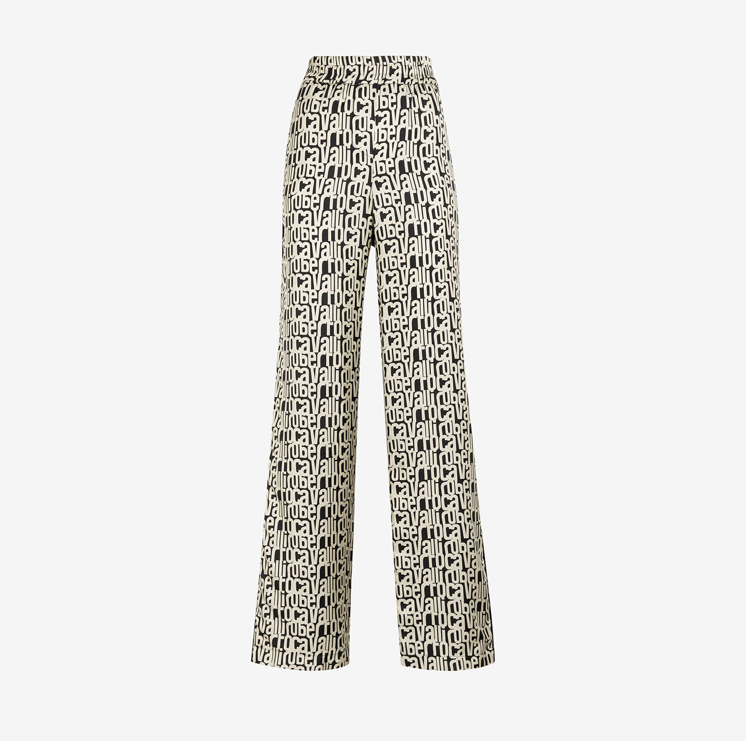 LOGO-PRINT SILK TROUSERS
