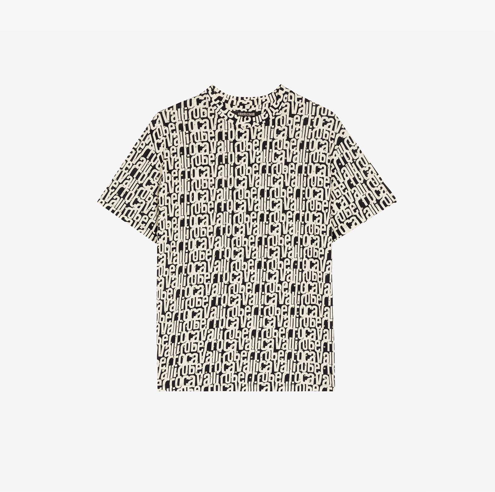 CRYSTAL-EMBELLISHED LOGO-PRINT T-SHIRT