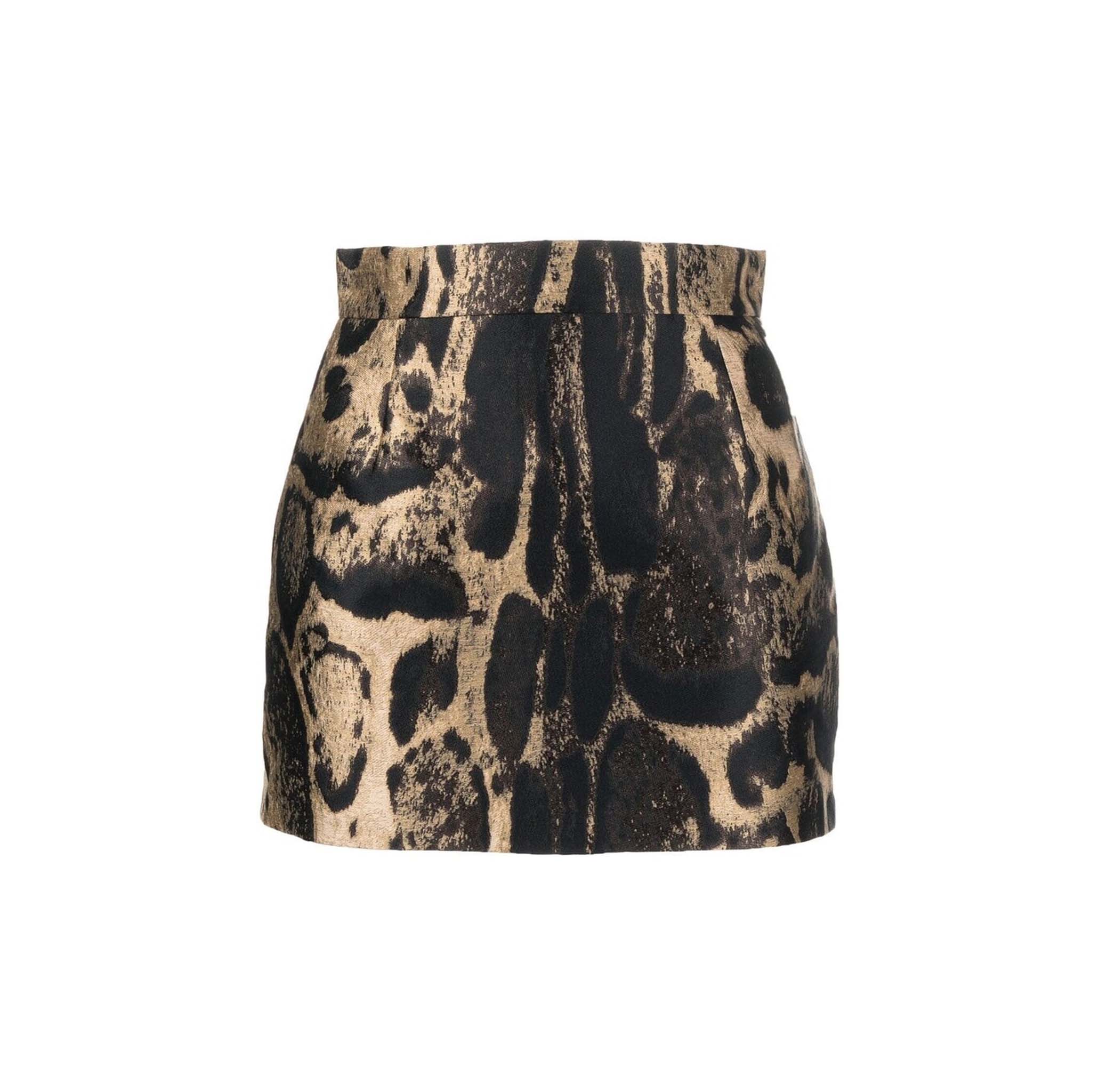 LEOPARD-PRINT MINI A-LINE SKIRT