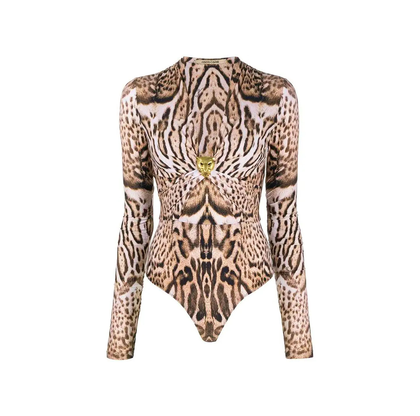 NYLON BODYSUIT WITH ANIMALIER PRINT