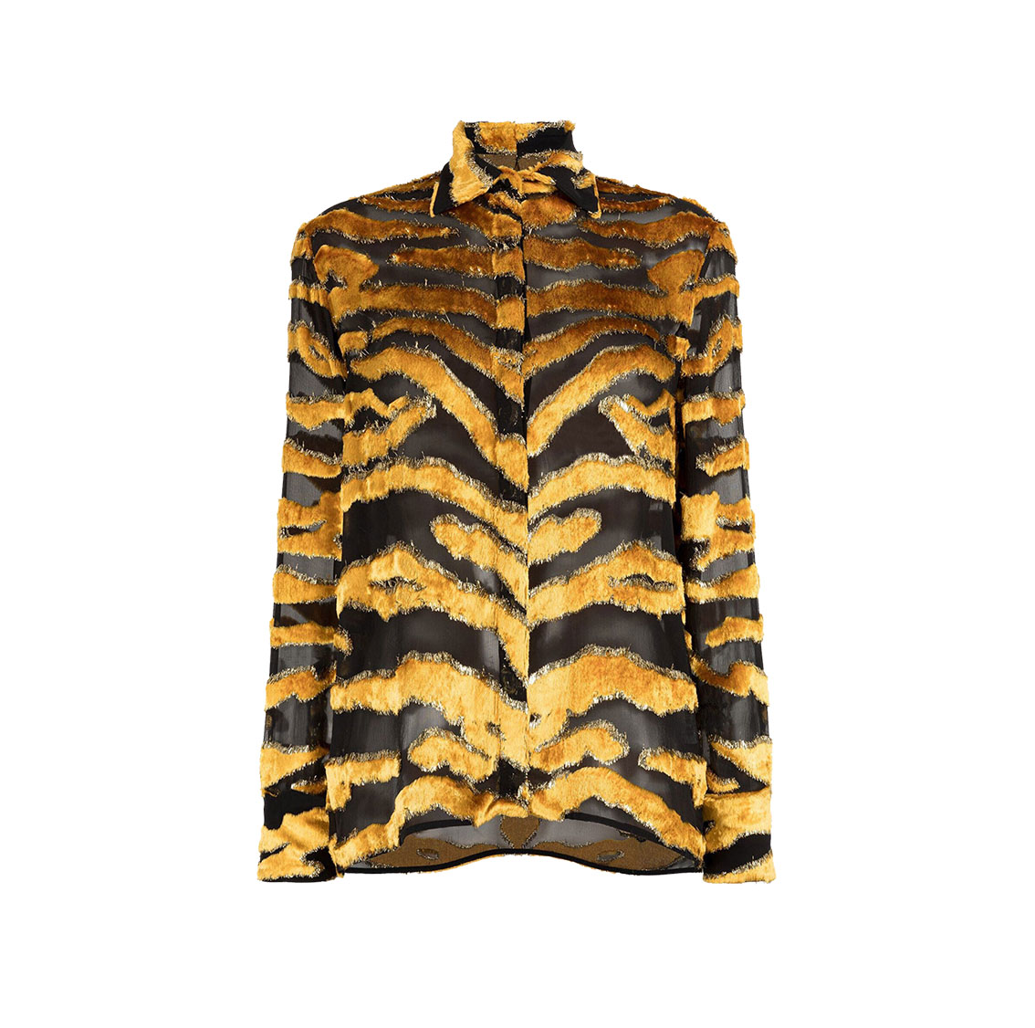 TIGER VELVET-DEVORÉ SHIRT