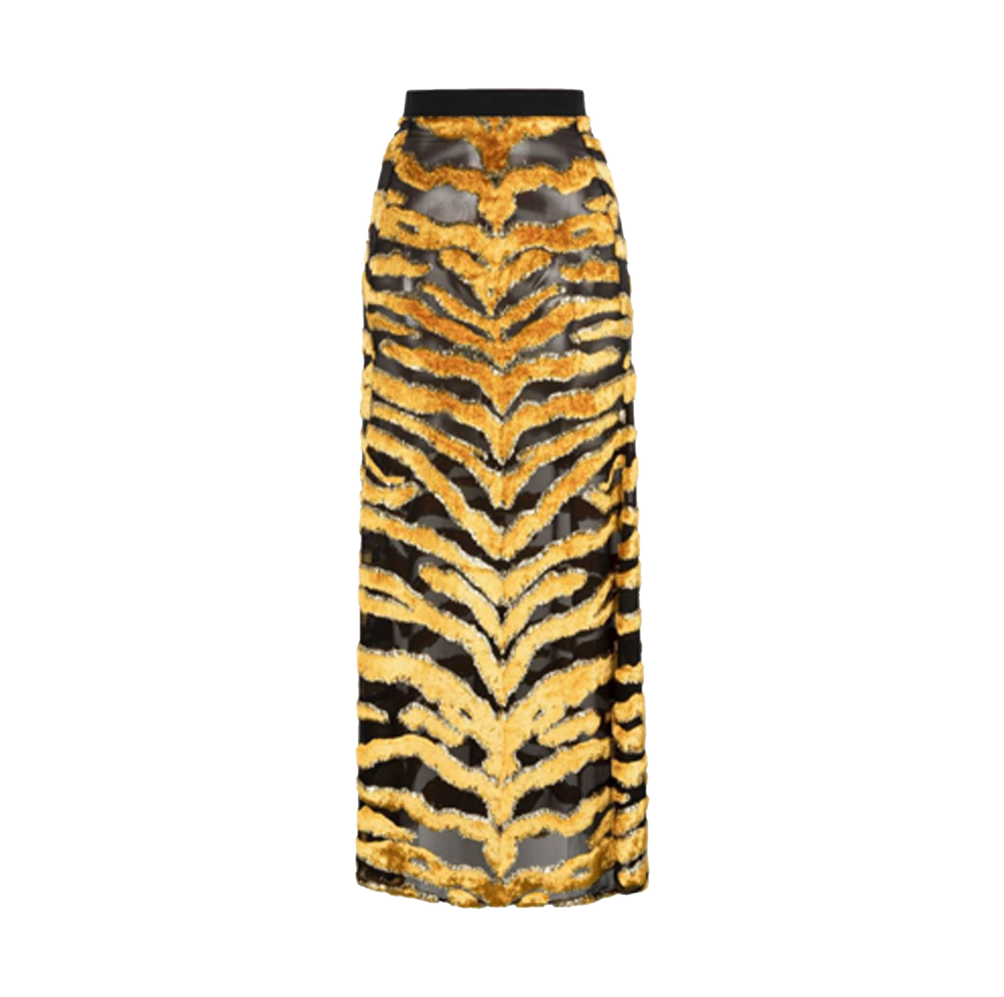 TIGER VELVET-DEVORÉ SKIRT