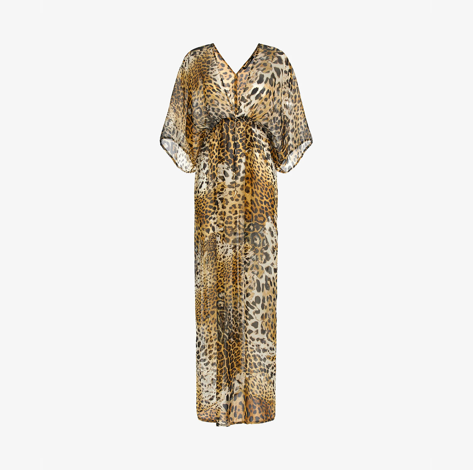 LONG KAFTAN WITH JAGUAR SKIN PRINT