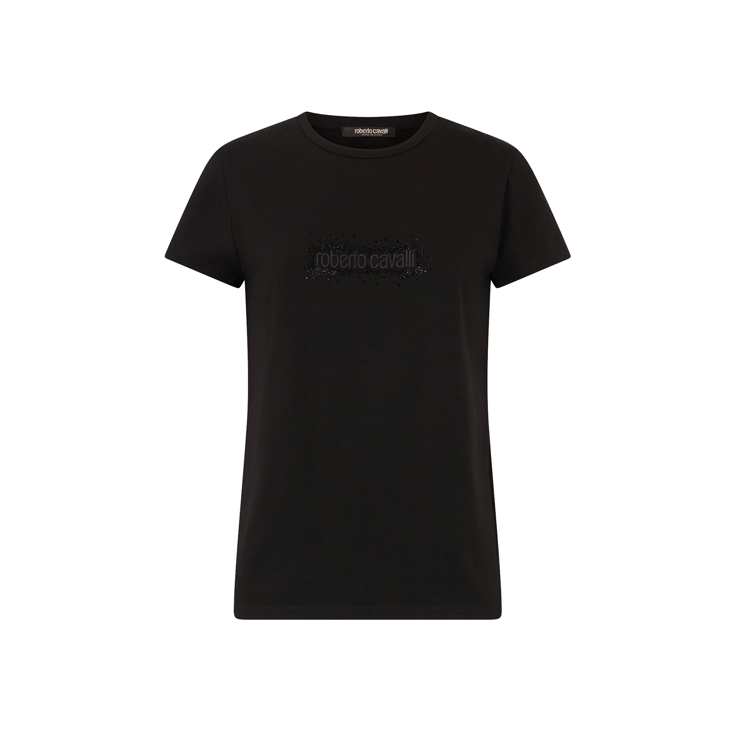T-SHIRT WITH LOGO AND RHINESTONES