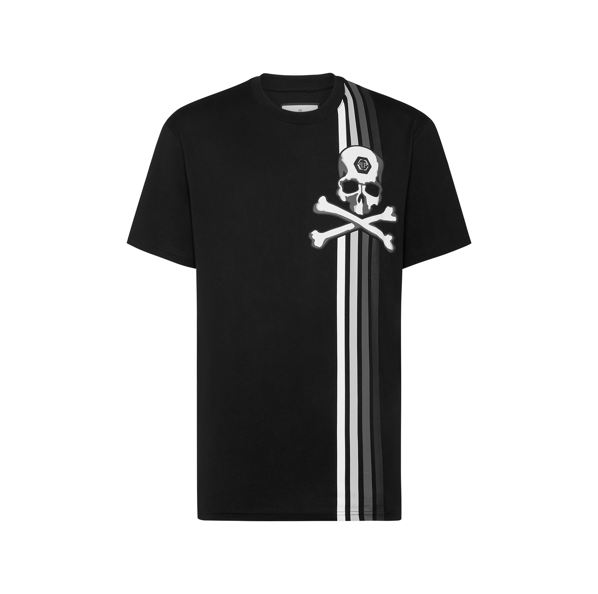 T-SHIRT ROUND NECK SS STRIPES SKULL&BONES