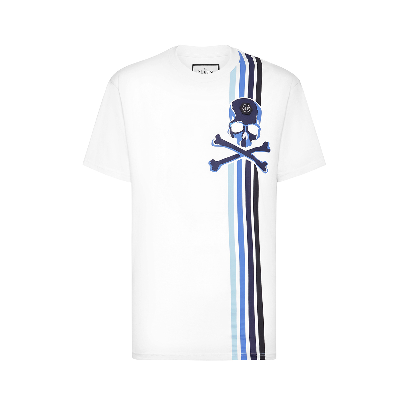 T-SHIRT ROUND NECK SS STRIPES SKULL&BONES