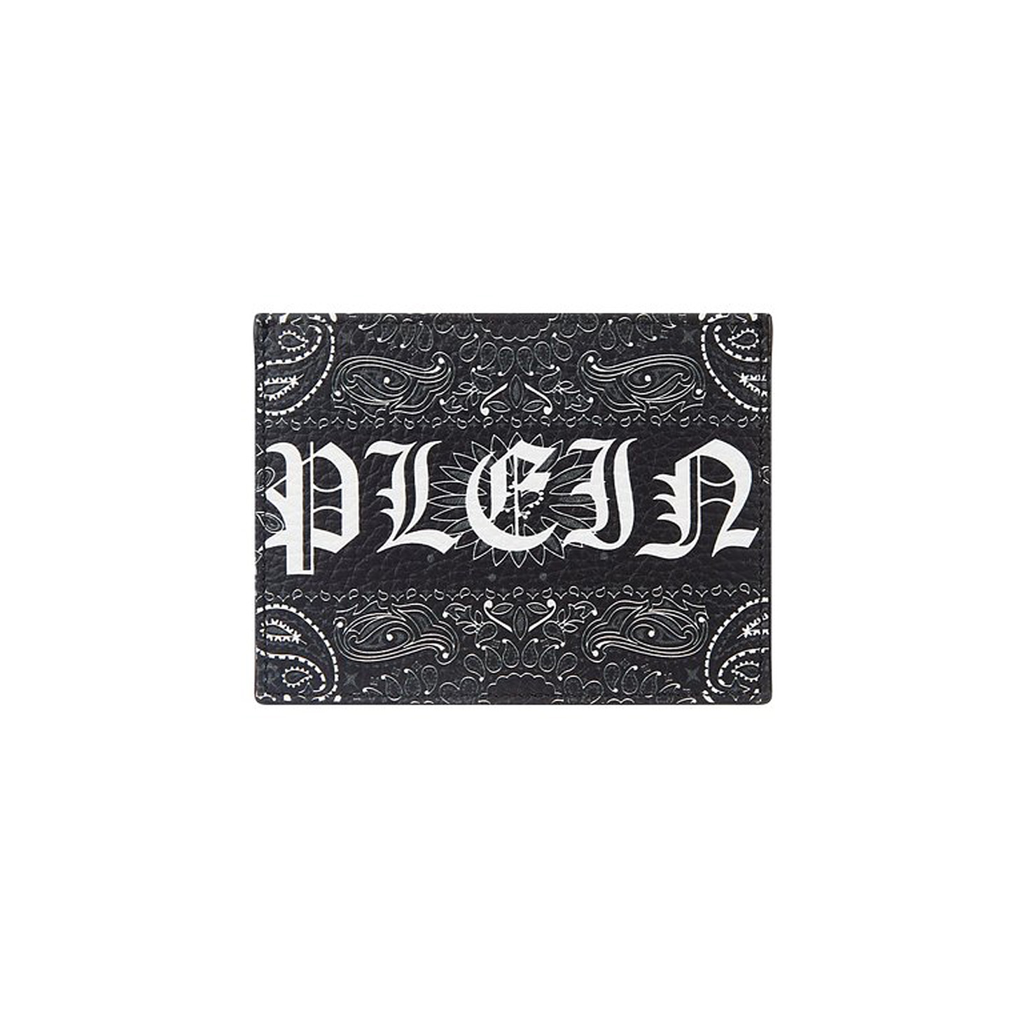 MEN'S PAISLEY PRINT LEATHER CARD HOLDER
