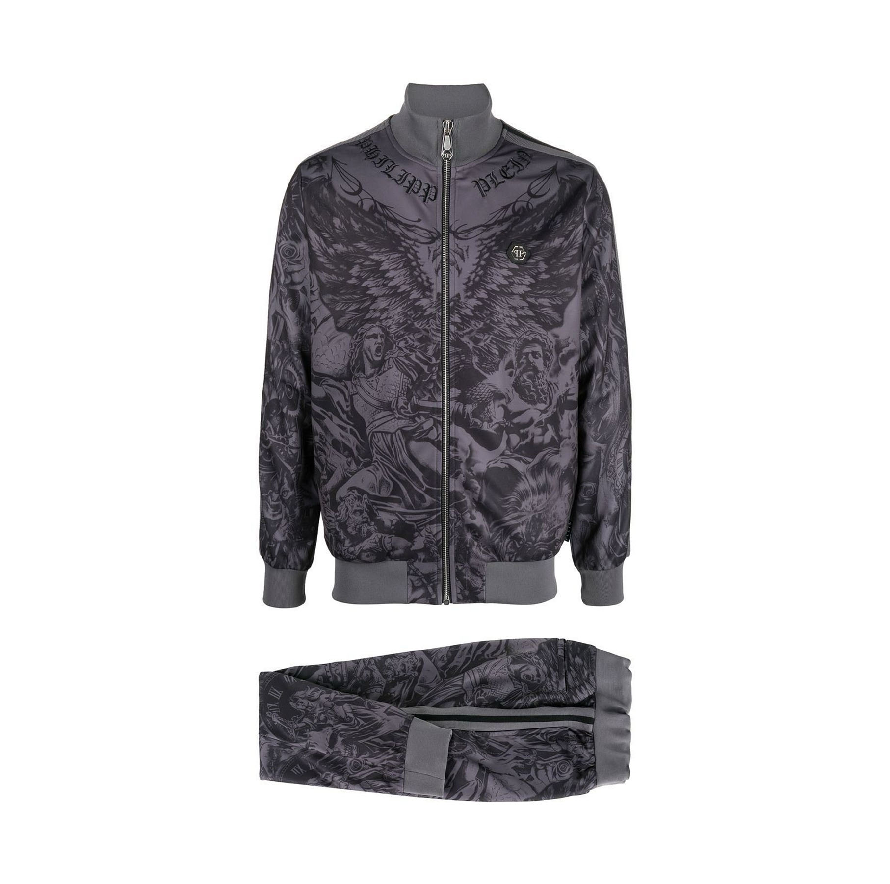 TATTOO PLEIN TRACKSUIT SET IN BLACK