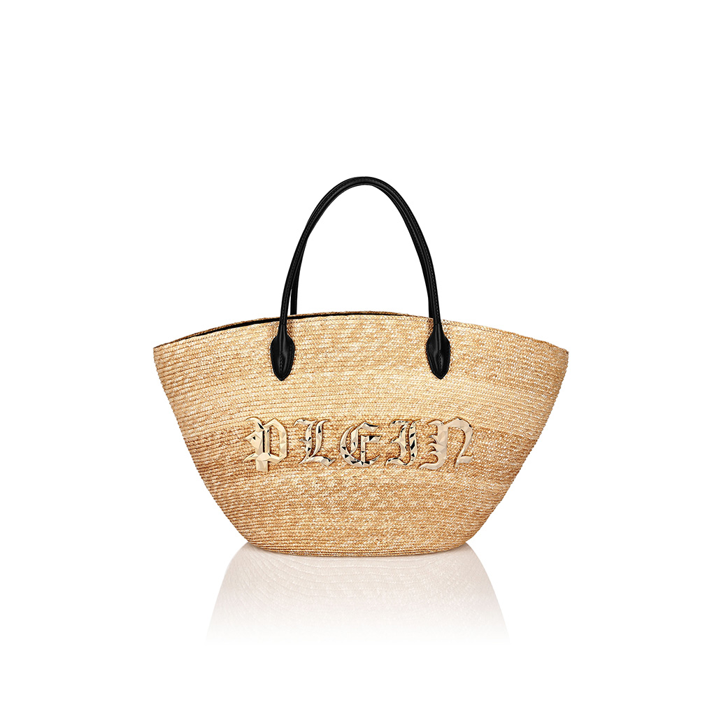 RAFFIA HANDLE BAG GOTHIC PLEIN