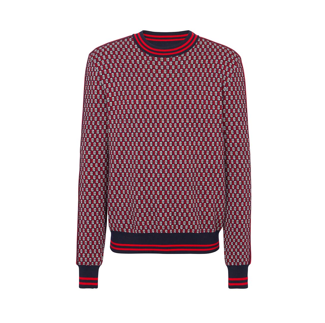 MONOGRAM CHECK-PATTERN JUMPER