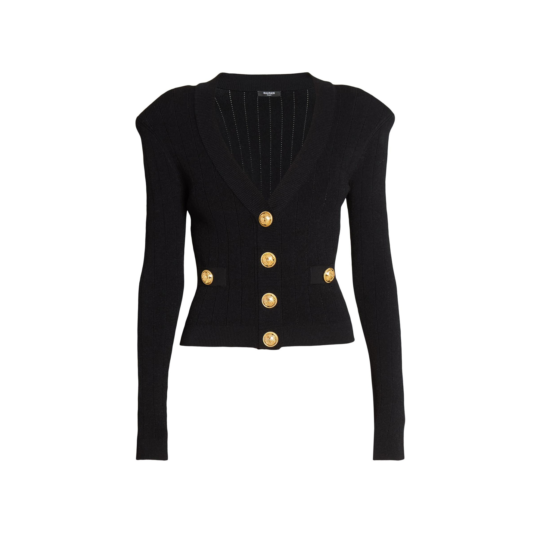 V-NECK KNIT CROPPED CARDIGAN