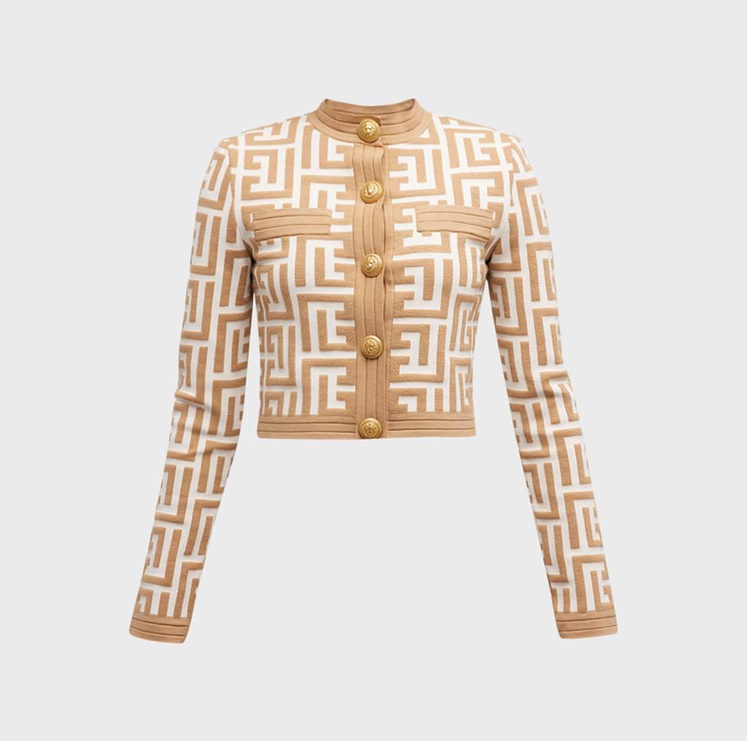 KNIT CROPPED CARDIGAN