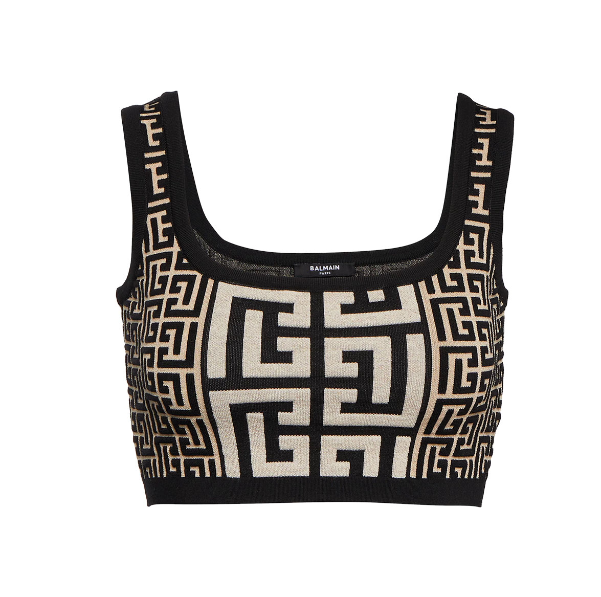 MONOGRAM JACQUARD CROP TOP