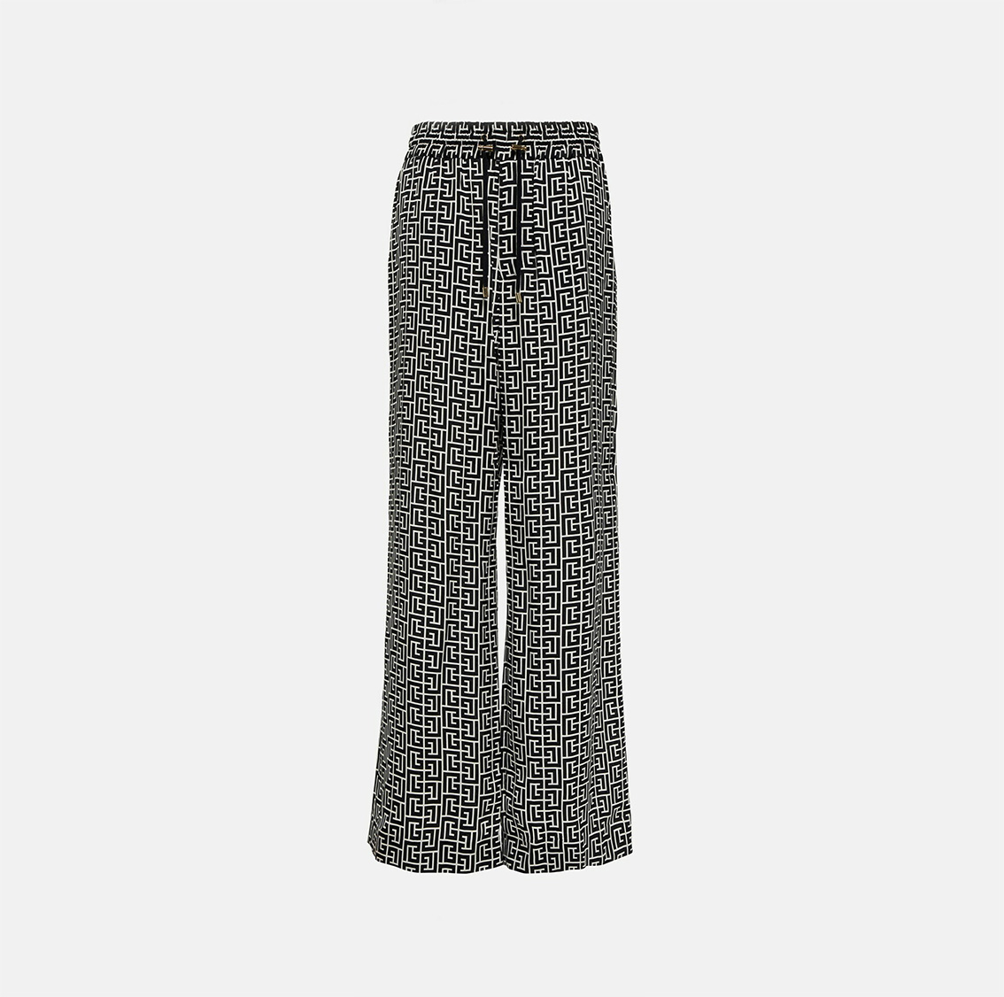 MONOGRAM-PRINT WIDE-LEG TROUSERS