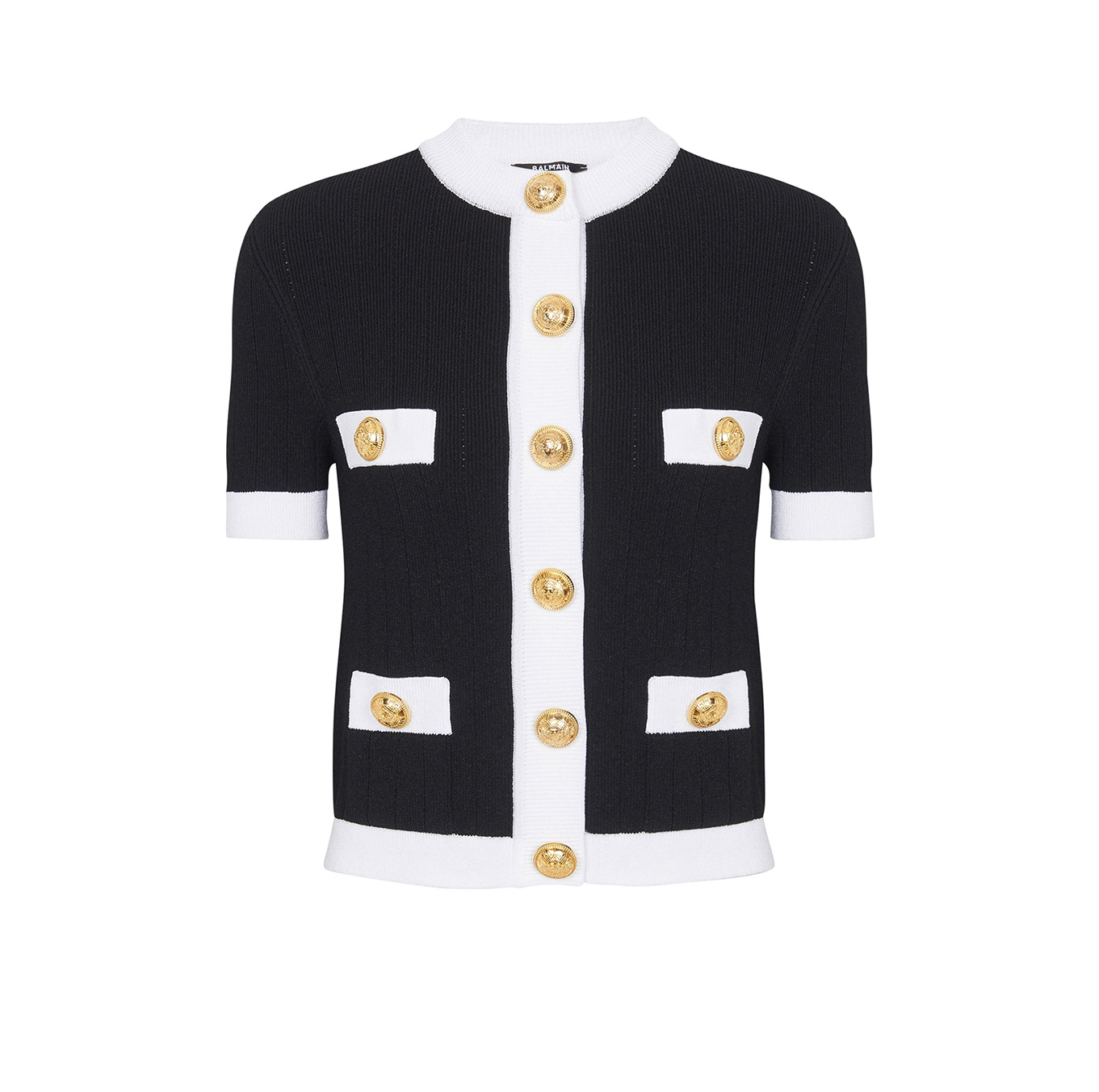 SHORT-SLEEVE CROPPED CARDIGAN
