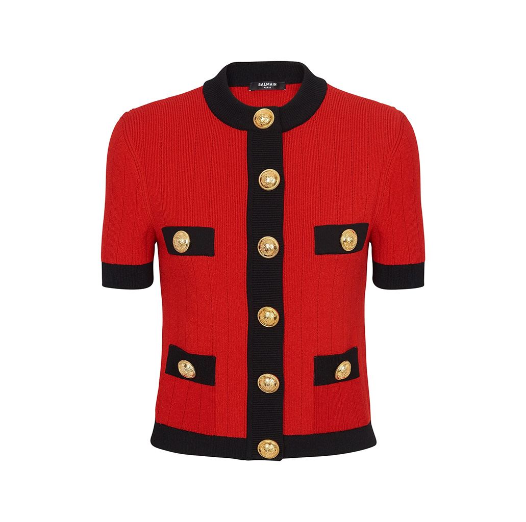 SHORT-SLEEVE CROPPED CARDIGAN