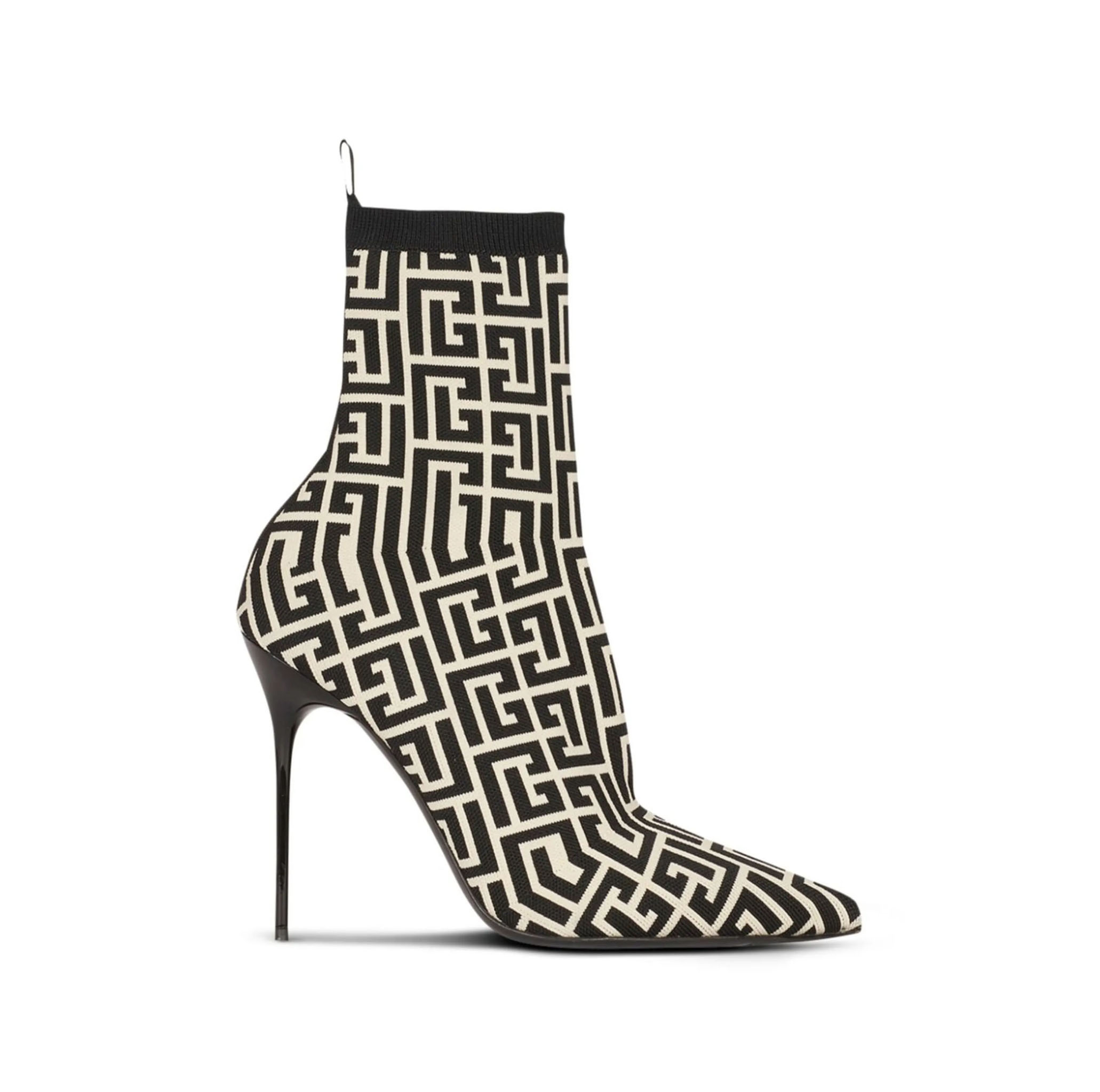 MONOGRAM-JACQUARD POINTED BOOTS
