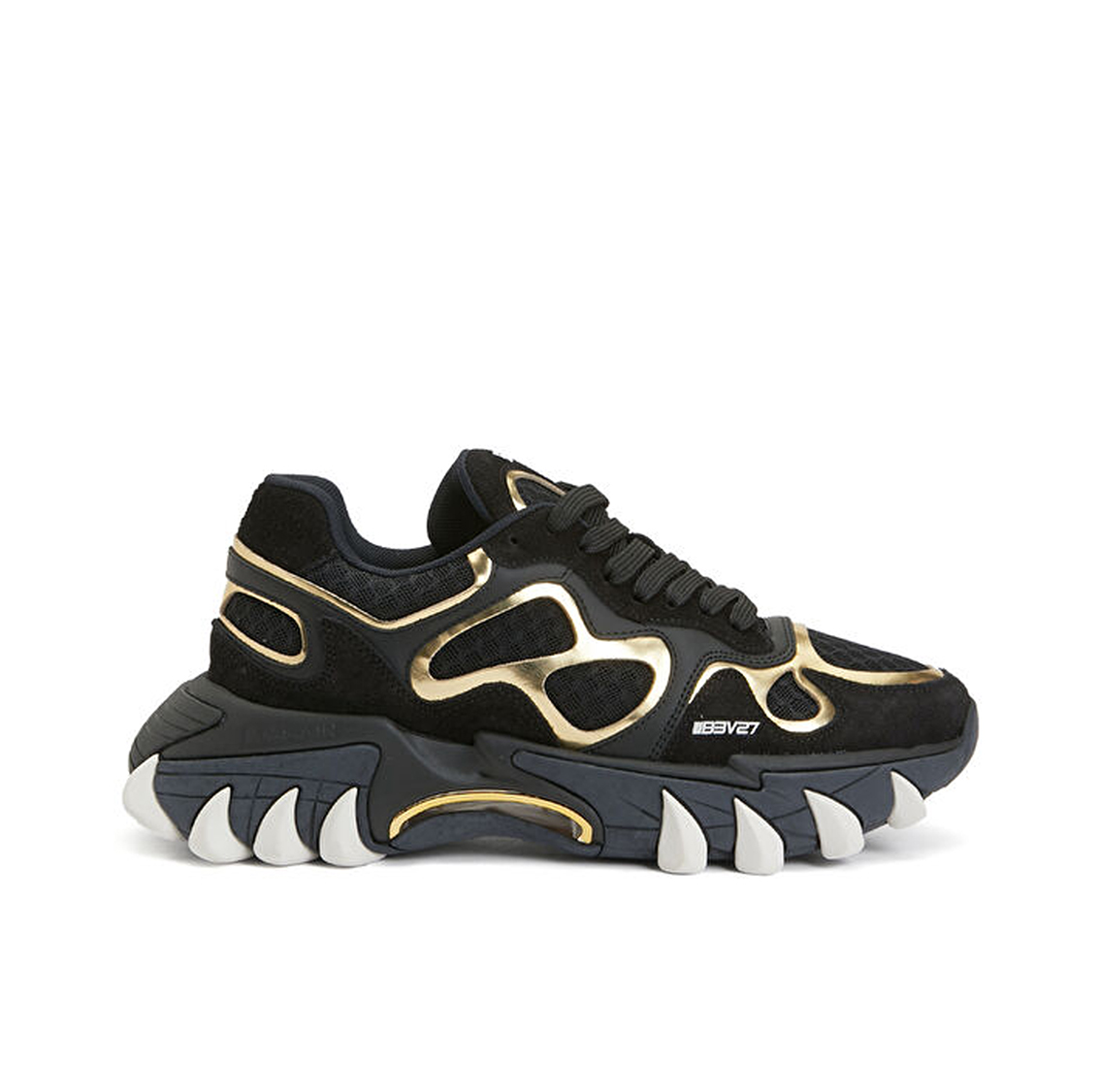 B-EAST BLACK WOMEN'S LEATHER SNEAKERS