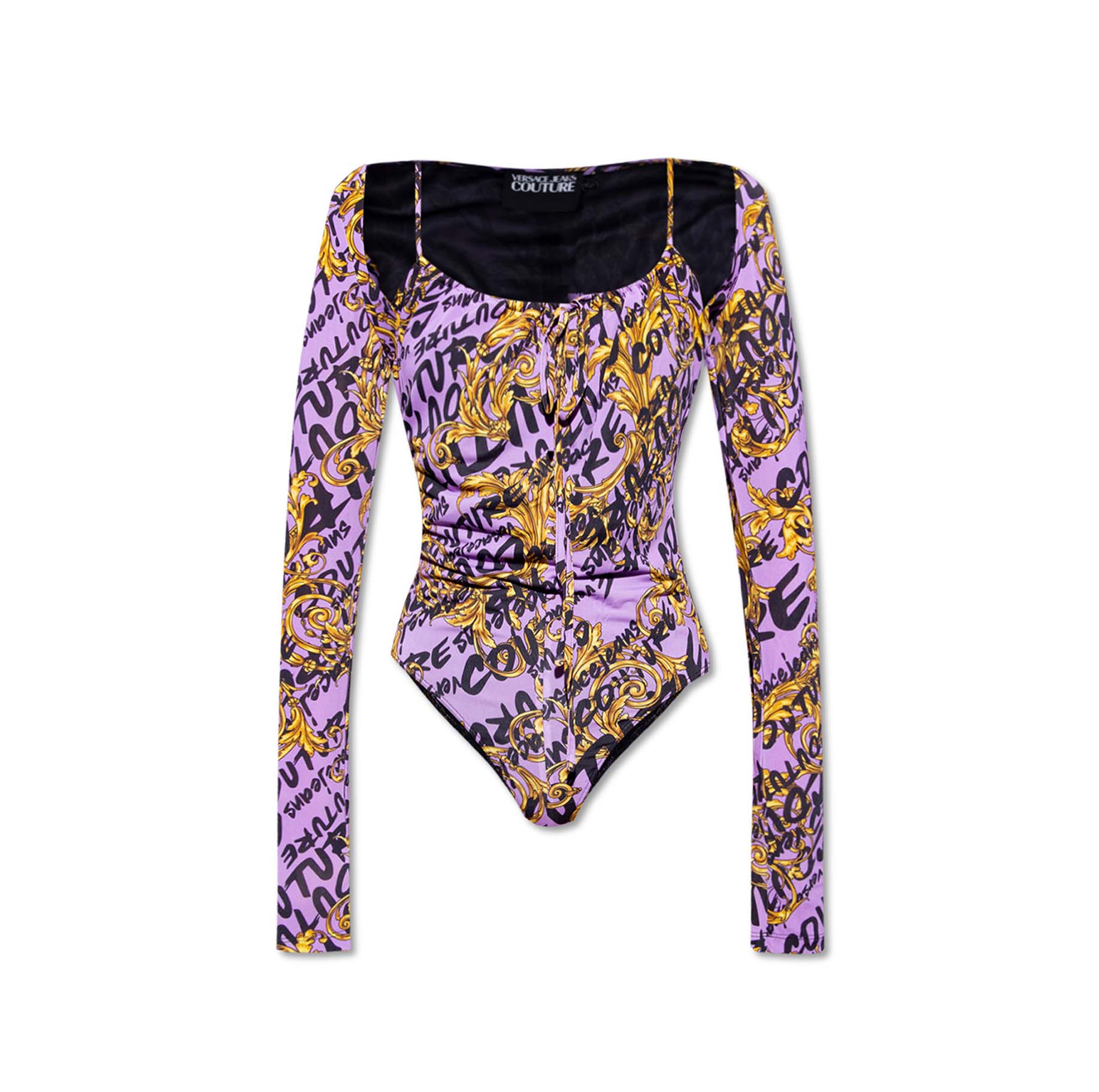 JEANS COUTURE PURPLE VISCOSE BODYSUIT