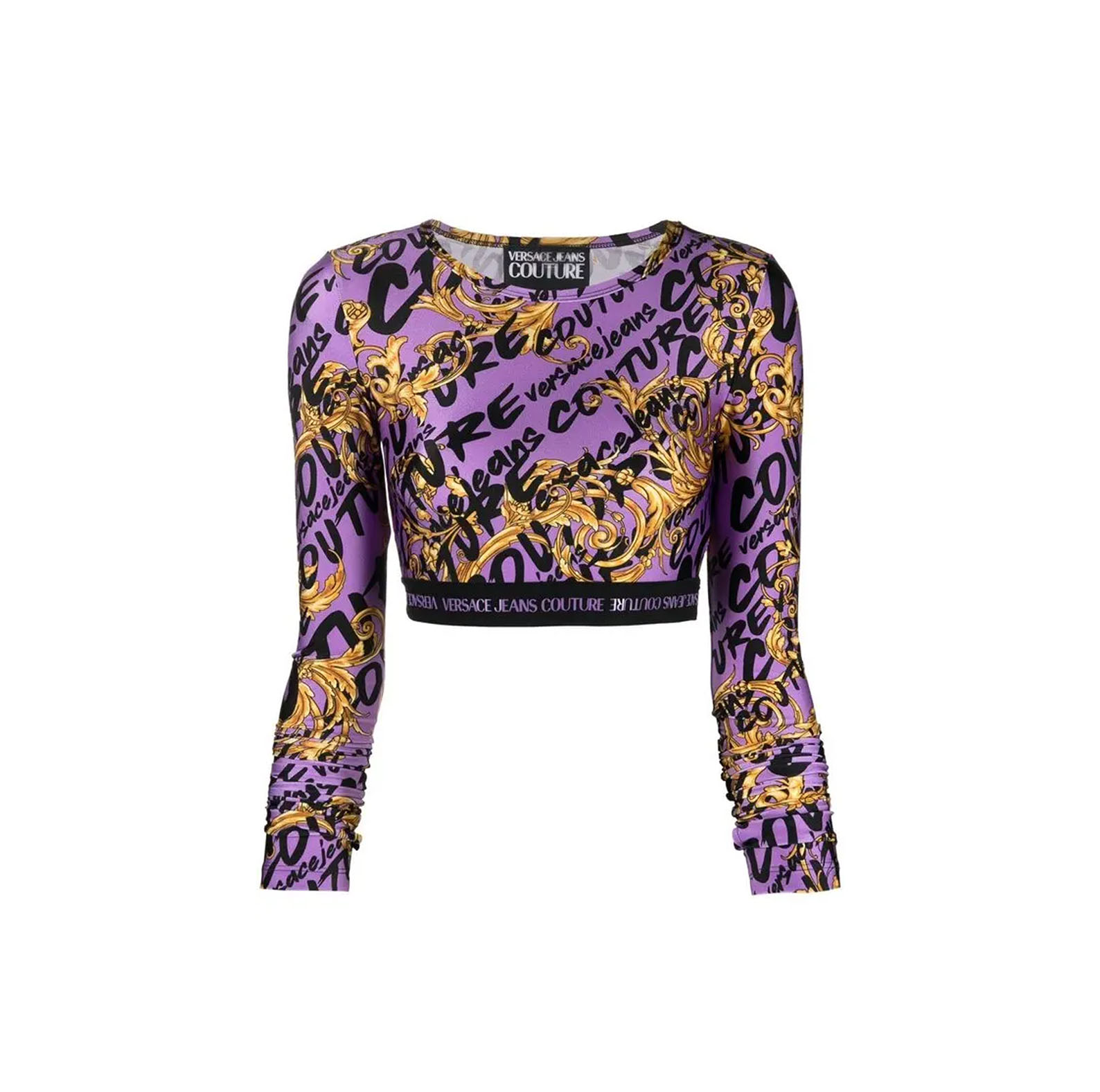 GARLAND-PRINT CROPPED TOP