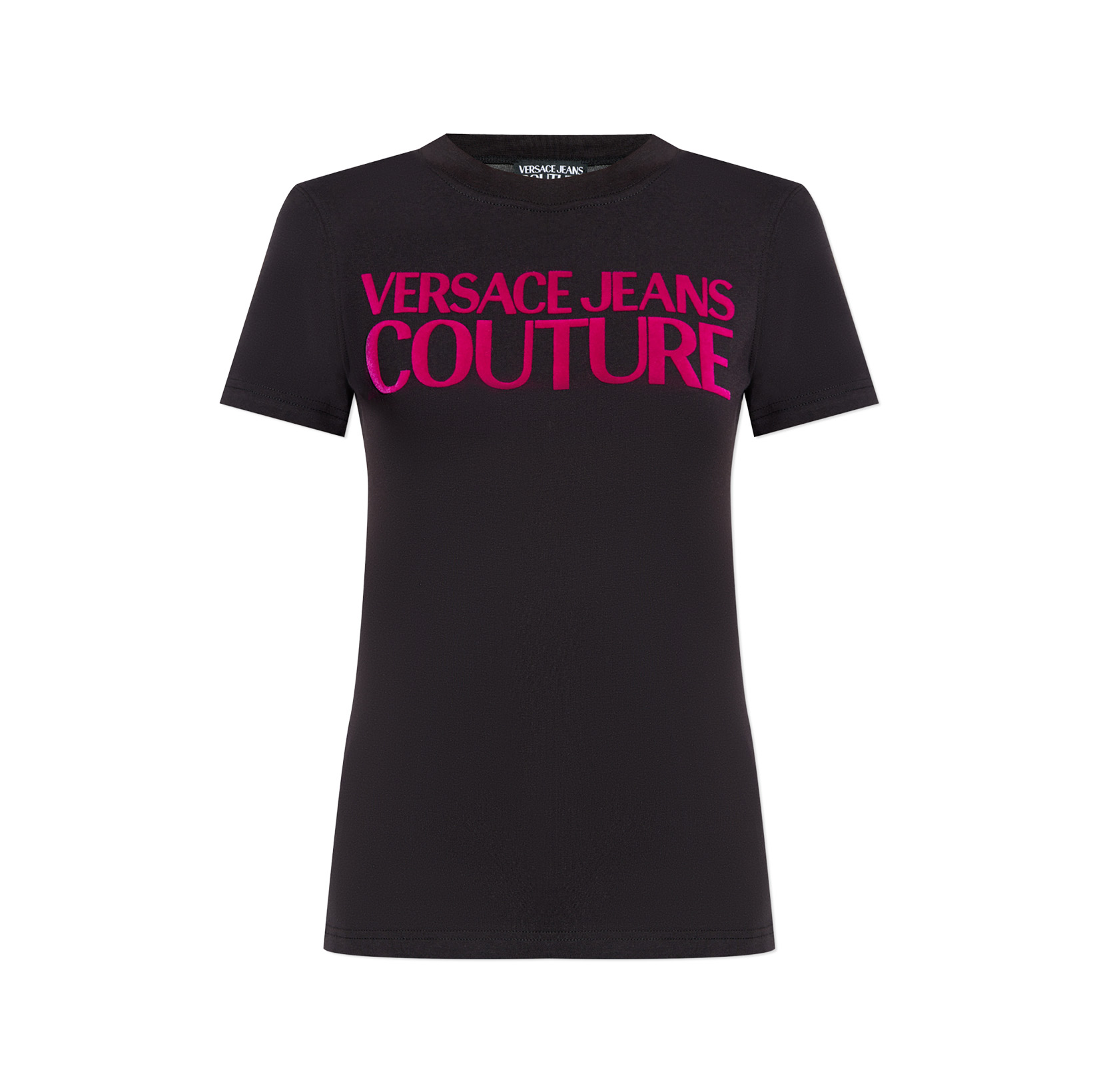 JEANS COUTURE BLACK T-SHIRT WITH LOGO
