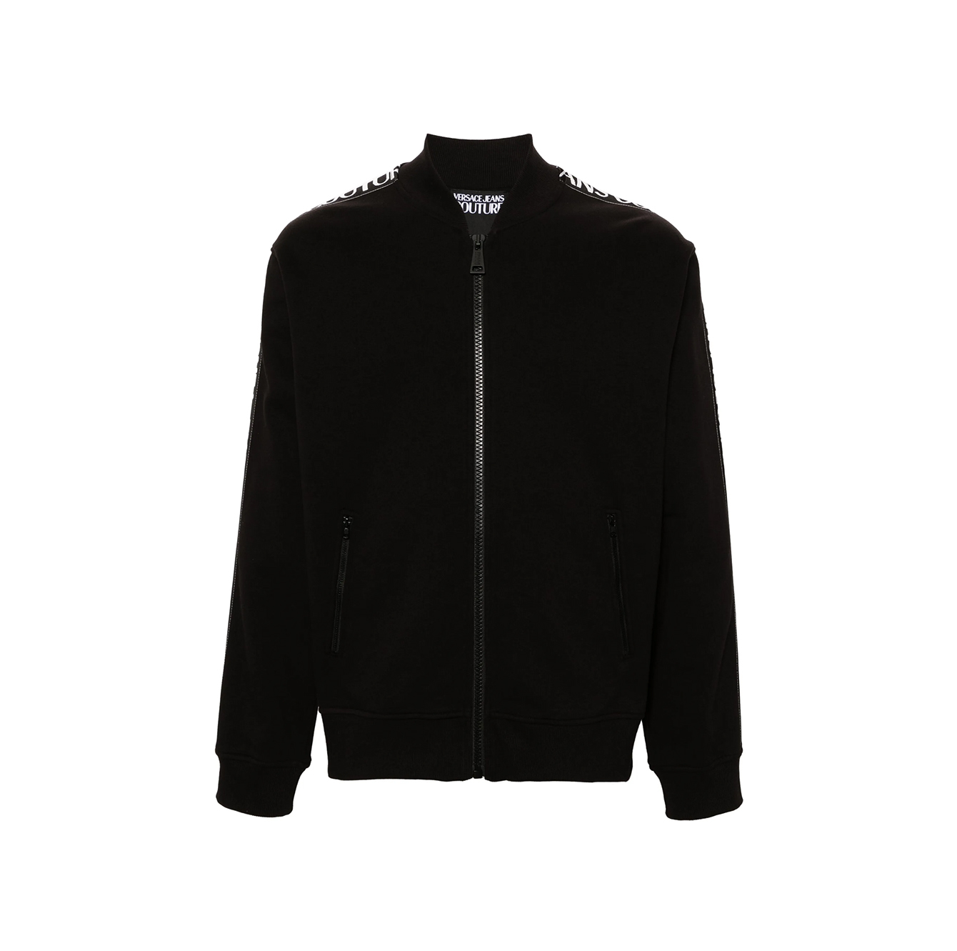JEANS COUTURE LOGO-TRIM ZIP-UP SWEATSHIRT