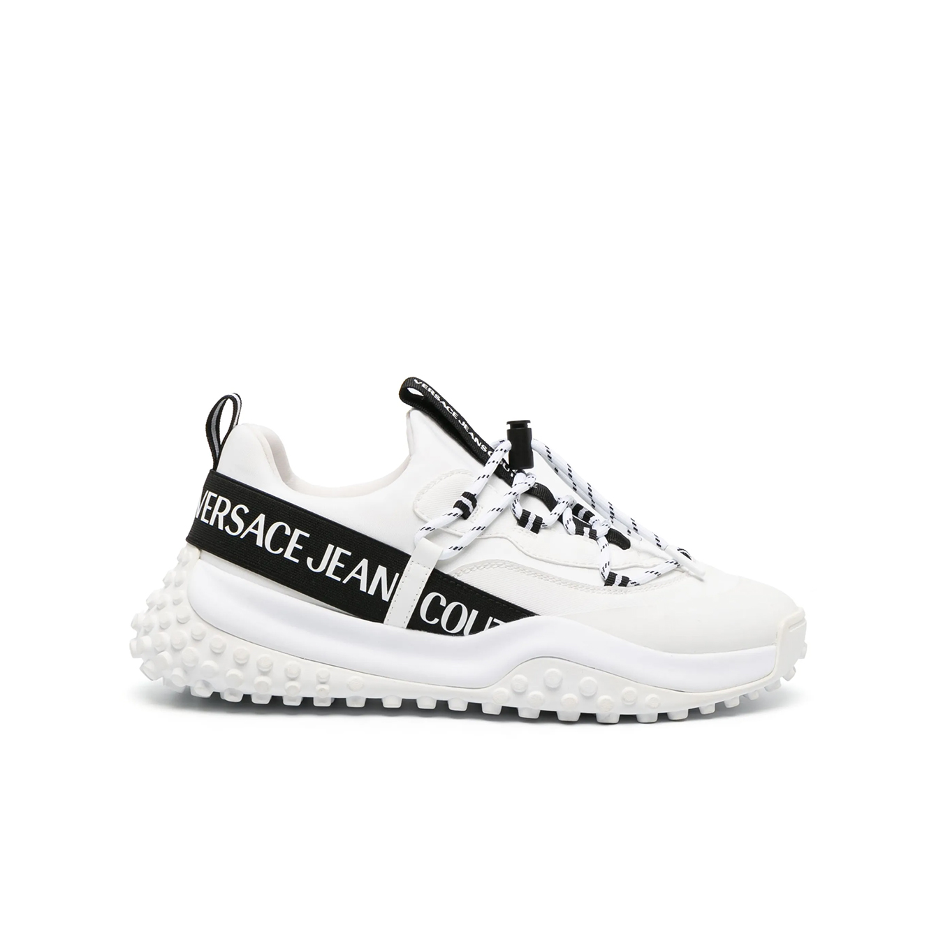 JEANS COUTURE LOGO-PRINT LACE-UP SNEAKERS