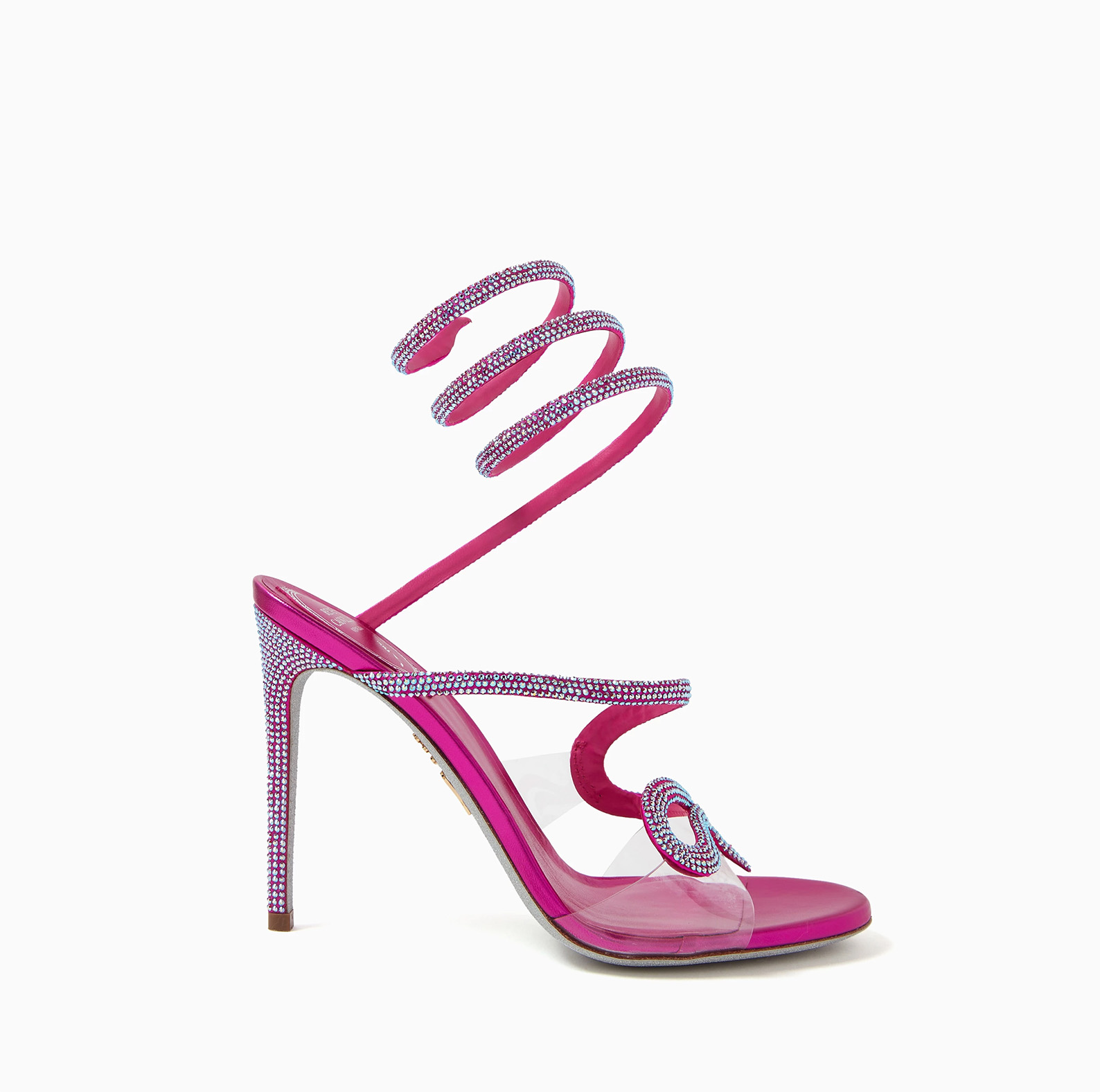 FUXIA SHIMMER107 SANDALS IN SATIN