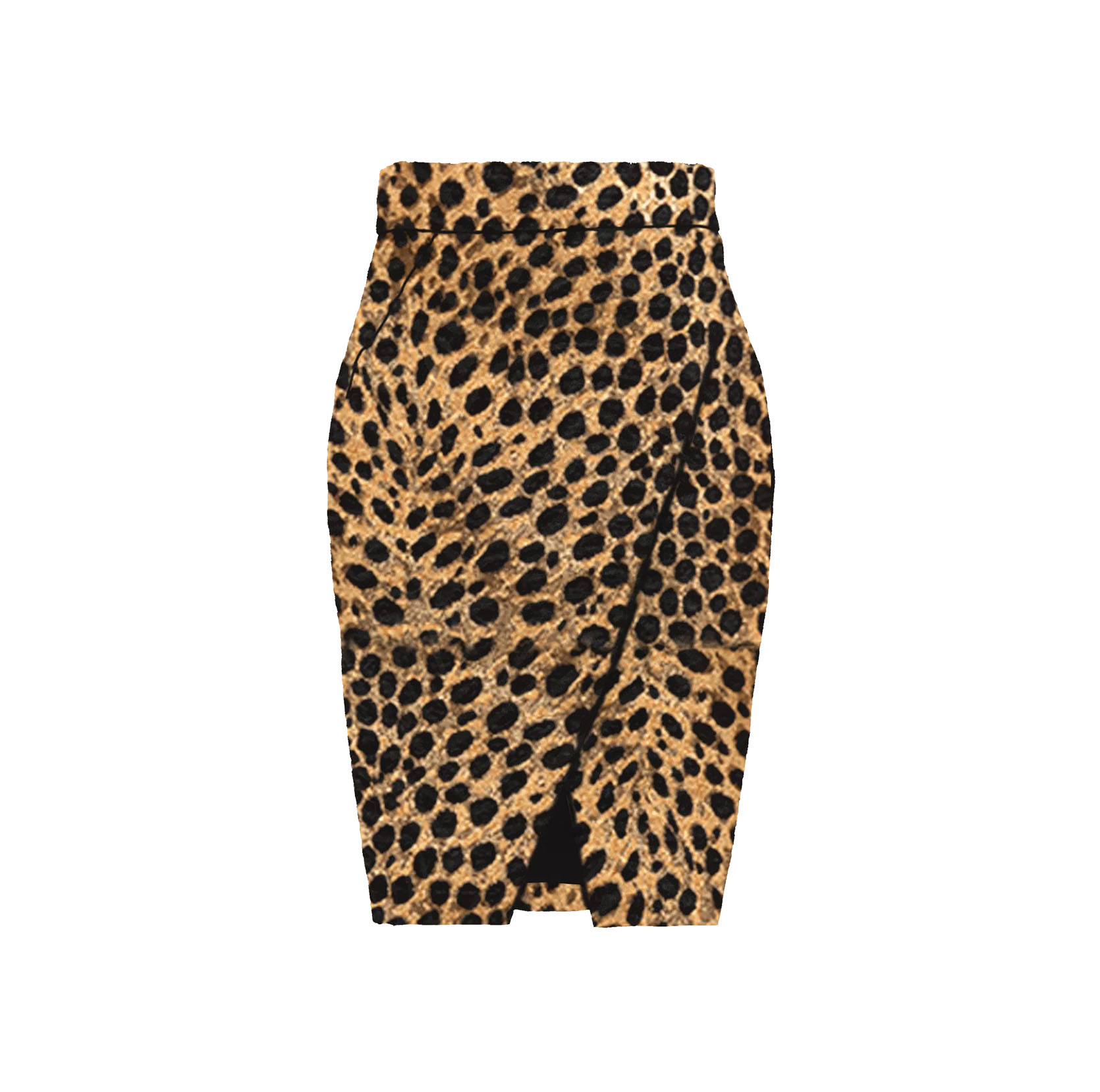 ANIMALIER SKIRT WITH SPLIT