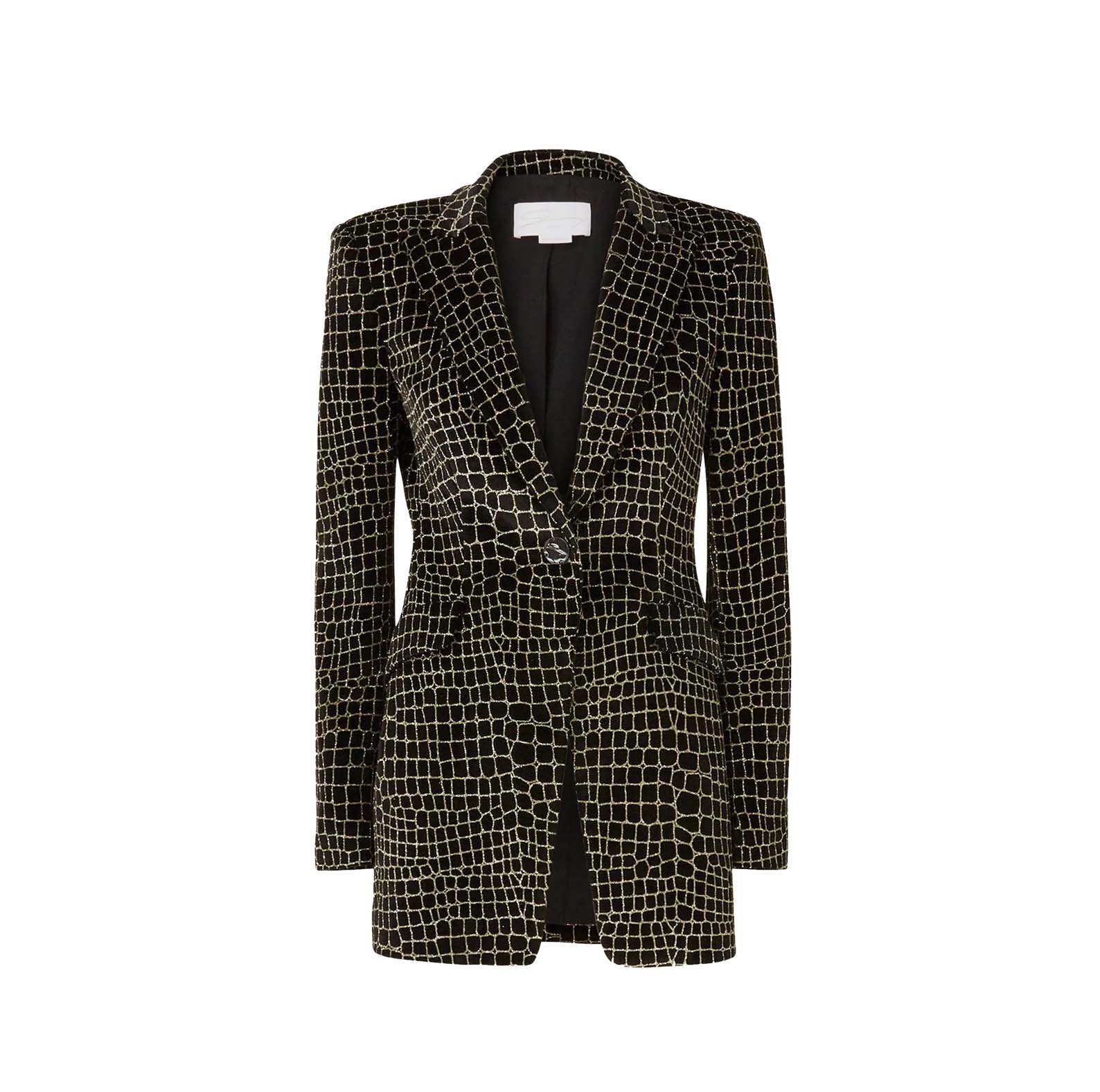 COCONUT-PATTERNED VELVET BLAZER