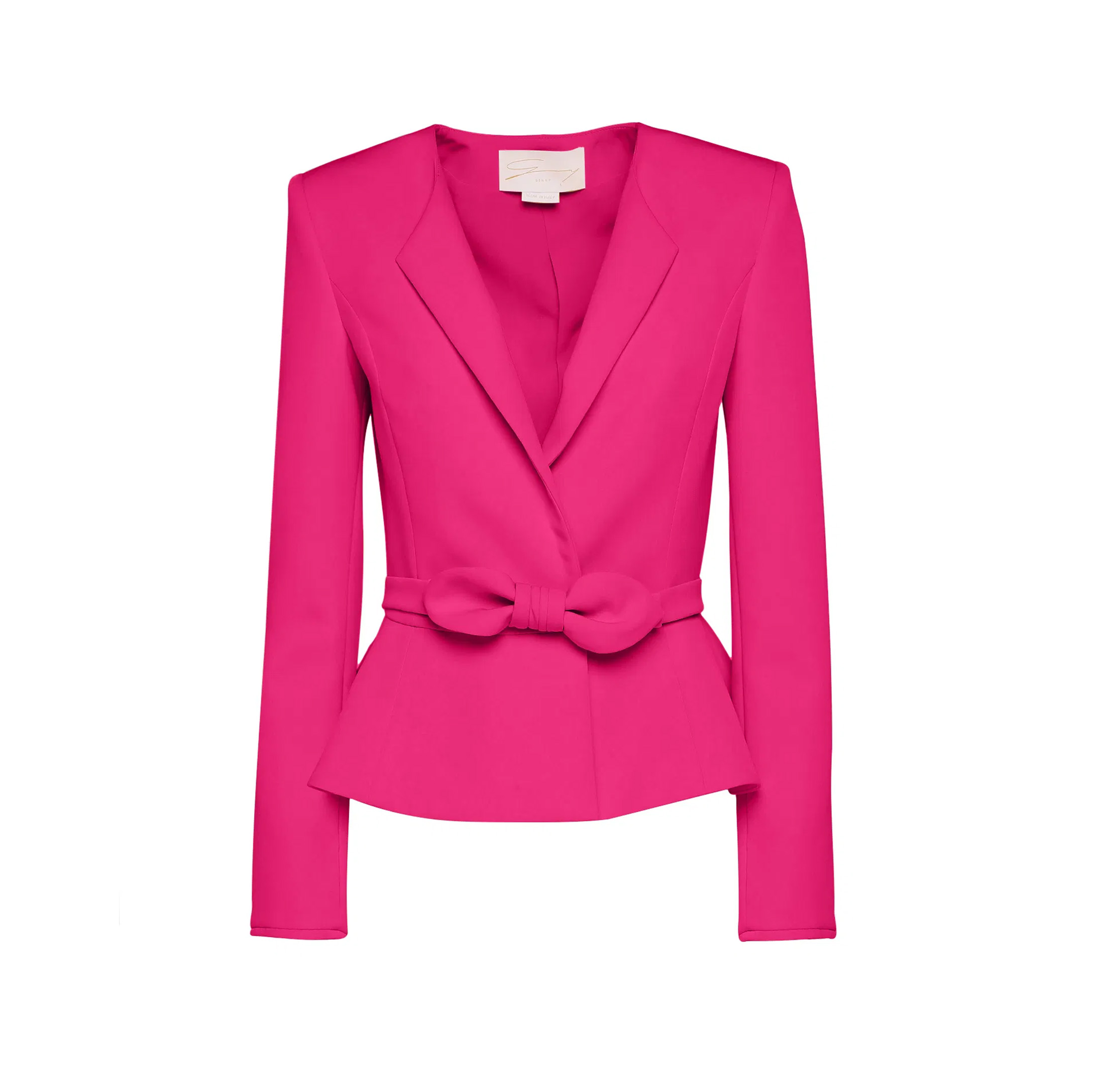 FUCHSIA JACKET WITH FRONT BOW