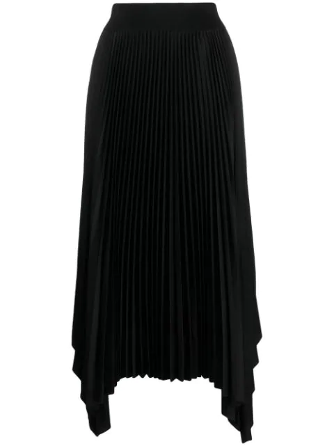 asymmetric pleated skirt